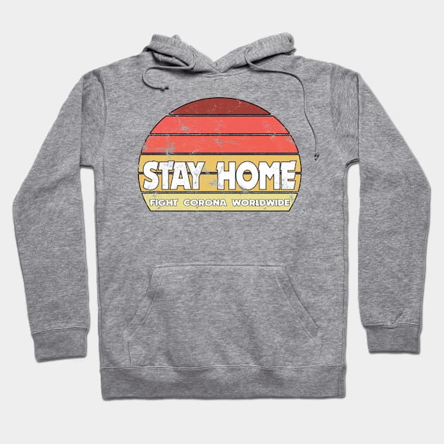 Stay Home Corona Virus Quarantine Home Office Covid-19 Hoodie by Kuehni